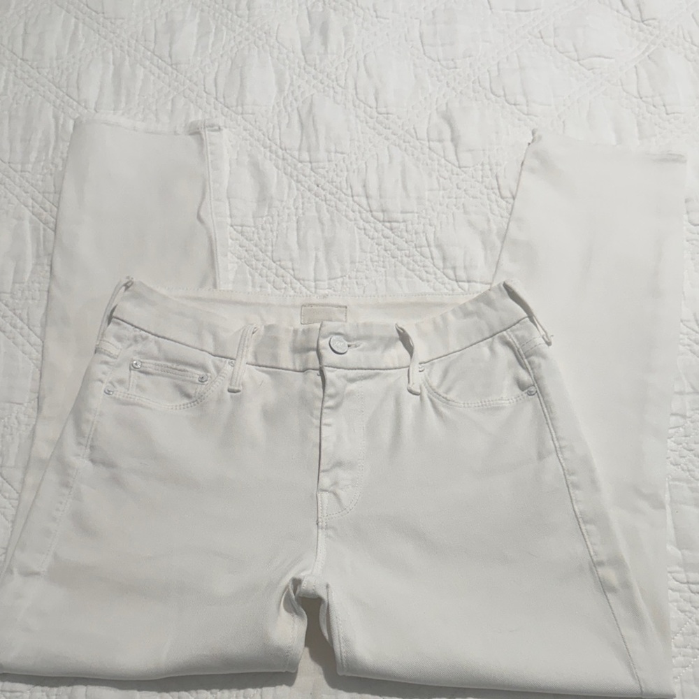 MOTHER Women's Crisp White Skinny Jeans